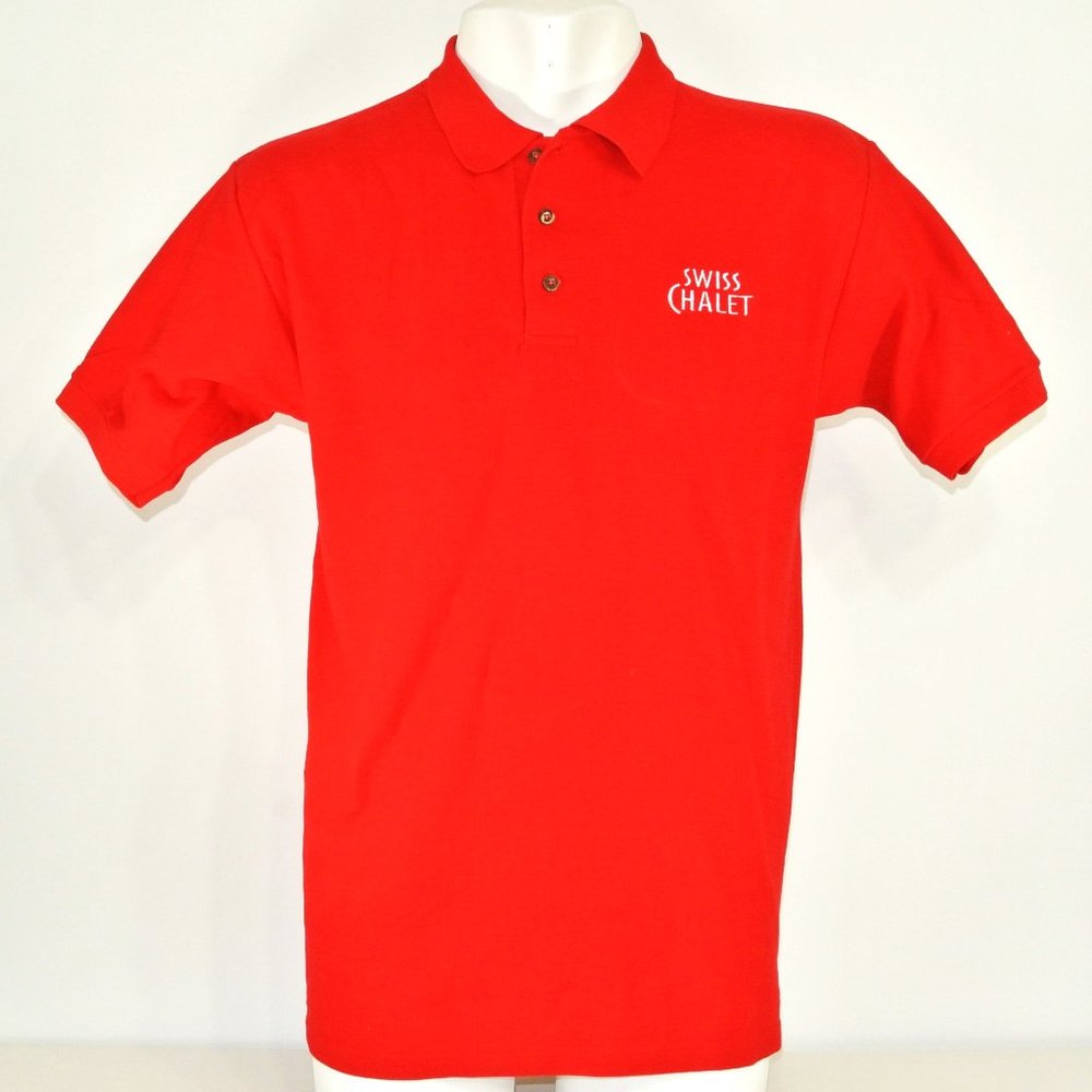 SWISS CHALET Chicken Red Polo Shirt Employee Uniform NEW Size XL - Picture 2 of 6